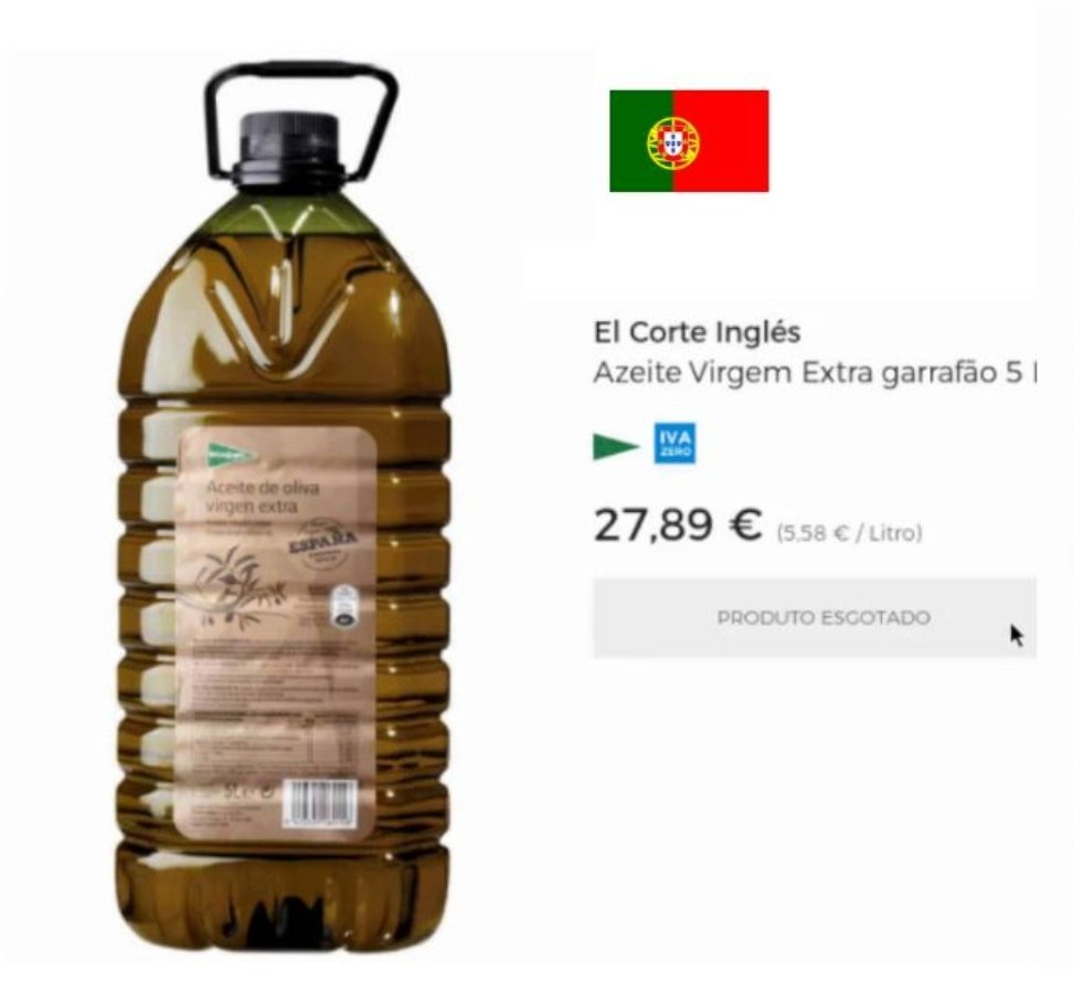 ringare's tweet photo. El Corte Inglés vende en España su aceite 14€ más caro que en Portugal.

⚠️ El mismo aceite de Jaén.
🇵🇹 27,89€
🇪🇦 41,95€

🤔 https://t.co/3KqyBoTWVg