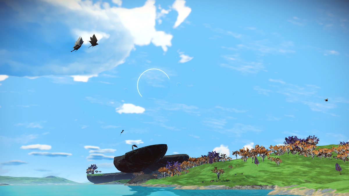 EtoZheSavior's tweet photo. Нашел в #NoMansSky идеальную планету для жизни.. максимально похожая, пока что из всех какие мне попадались, на нашу, включая температуру и гравитацию.

Один косяк - дождь здесь раскалённый и во время него температура поднимается до +90°С.

Назвал ее "AltEarth" https://t.co/UW7Z1VOXoT