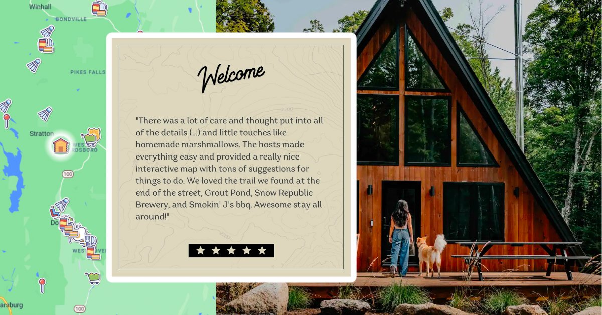 Superhosts at The Chal-A use Proxi to create a cutting-edge digital visitor handbook, elevating guest experiences.

👉 Dive into creating your own guest book guide with our blog: proxi.co/blog/make-maps…

#vacationrentals #airbnbhost