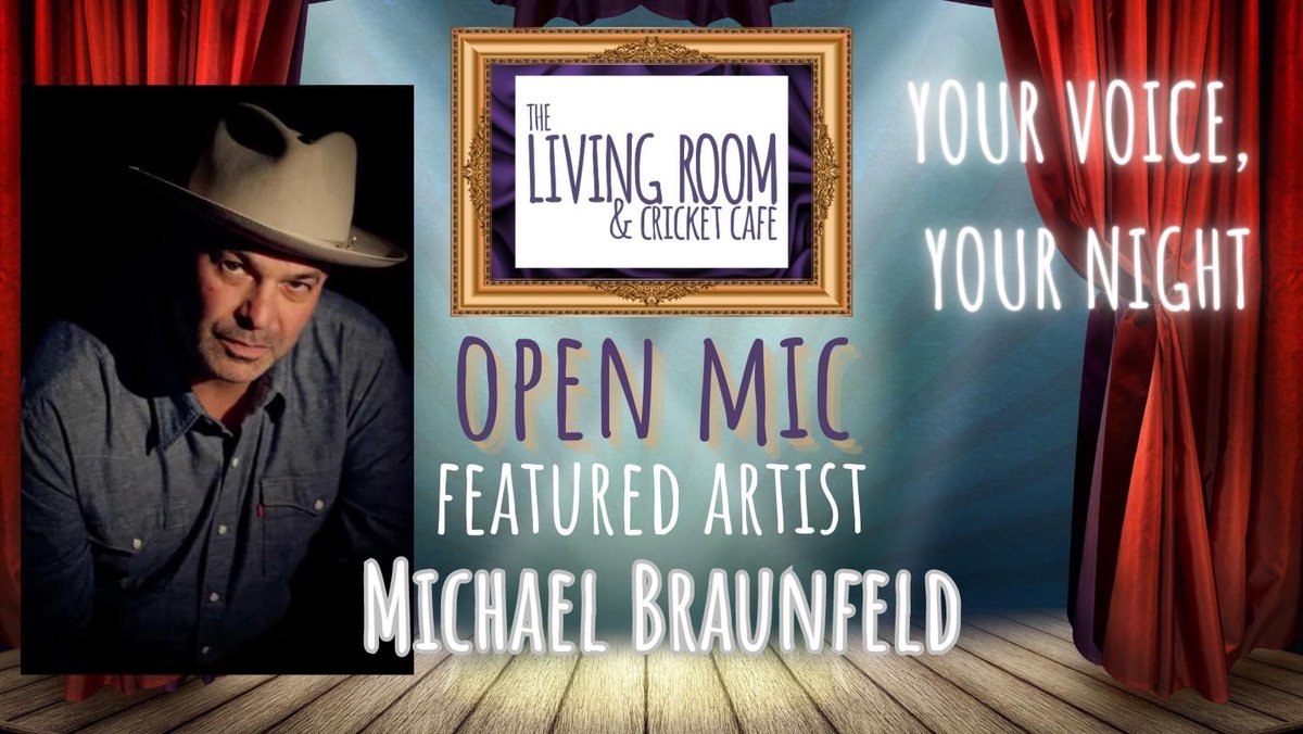 m_braunfeld's tweet photo. TONIGHT at The Living Room &amp; Cricket Cafe in Ardmore, PA. Signups at 6:30. Music at 7:00. https://t.co/LACe9iUopS