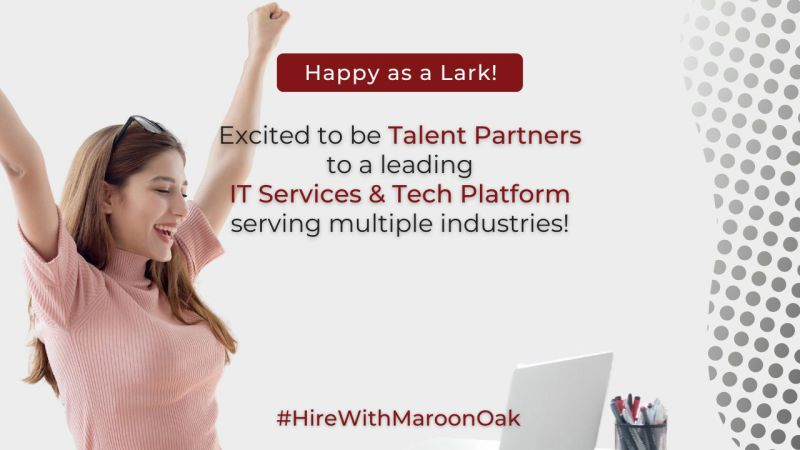 MaroonOak's tweet photo. We're celebrating yet another partnership! 🎊🤙🏼

Our newest Client is a growing tech services company, with clients in Education, Insurance, Healthcare &amp; Automotive. Their growth journey is taking off right and we are their #TalentPartner of choice in the US!
#startups #hiring https://t.co/HjSKLV0otC