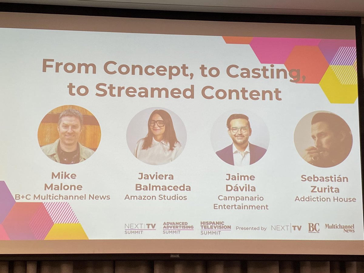 CableKent's tweet photo. Well done @BCMikeMalone for this fun convo about @PrimeVideo show Como Sobrevivir Soltero today at Hispanic TV Summit. @nyclatvweek @bcbeat #nyctvweek https://t.co/BOsAwZpK0P