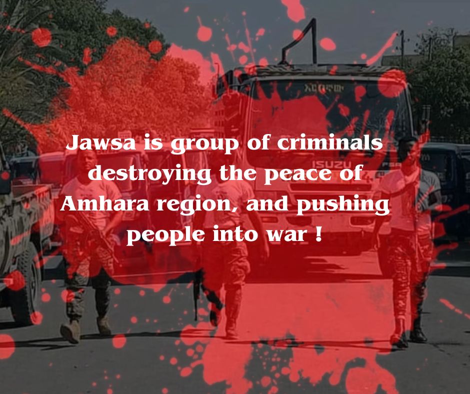 SemerudinZ's tweet photo. the terrorist JAWSA is now trying to spread false information in order to advance their own agenda !!
@CNN 
@BBC 
@UN 
#JAWSA_Terrorists 
#No_Genocide 
#Save_Amhara_Against_JAWSA
#JAWSAISTerrorist https://t.co/kru41jxOif