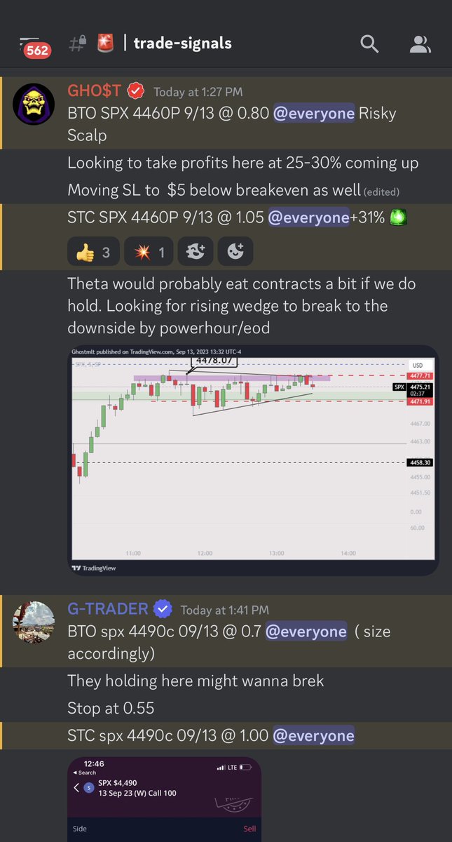 GhostOptions_'s tweet photo. Two scalps on $SPX today 📈💰

Choppy price action today but expected ahead of major news tomorrow. https://t.co/wugM5K9kvs