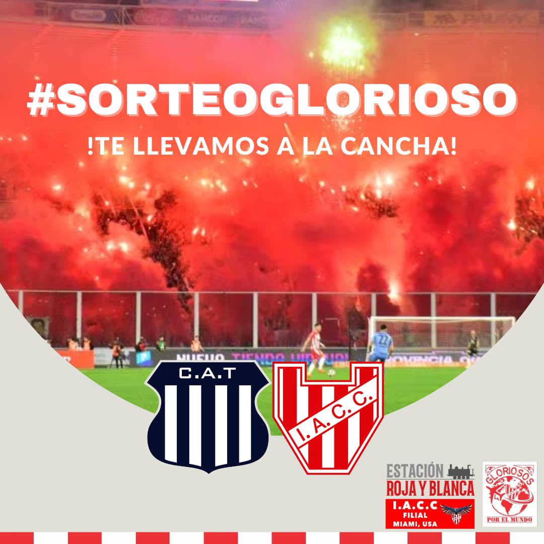 Con los chicos de <a href="/erojayblanca/">Estación Roja y Blanca</a> y la Filial de Miami decidimos sortear entradas entradas para el partido del sábado!

¿Cómo participar?
▶️Seguí a <a href="/FacuFrigola/">FacuFrigola</a>, <a href="/erojayblanca/">Estación Roja y Blanca</a> y a nosotros
▶️Dale “repostear” a este tweet
▶️Dejanos tu nombre y últimos 3 dígitos del DNI.

Sortea hoy!