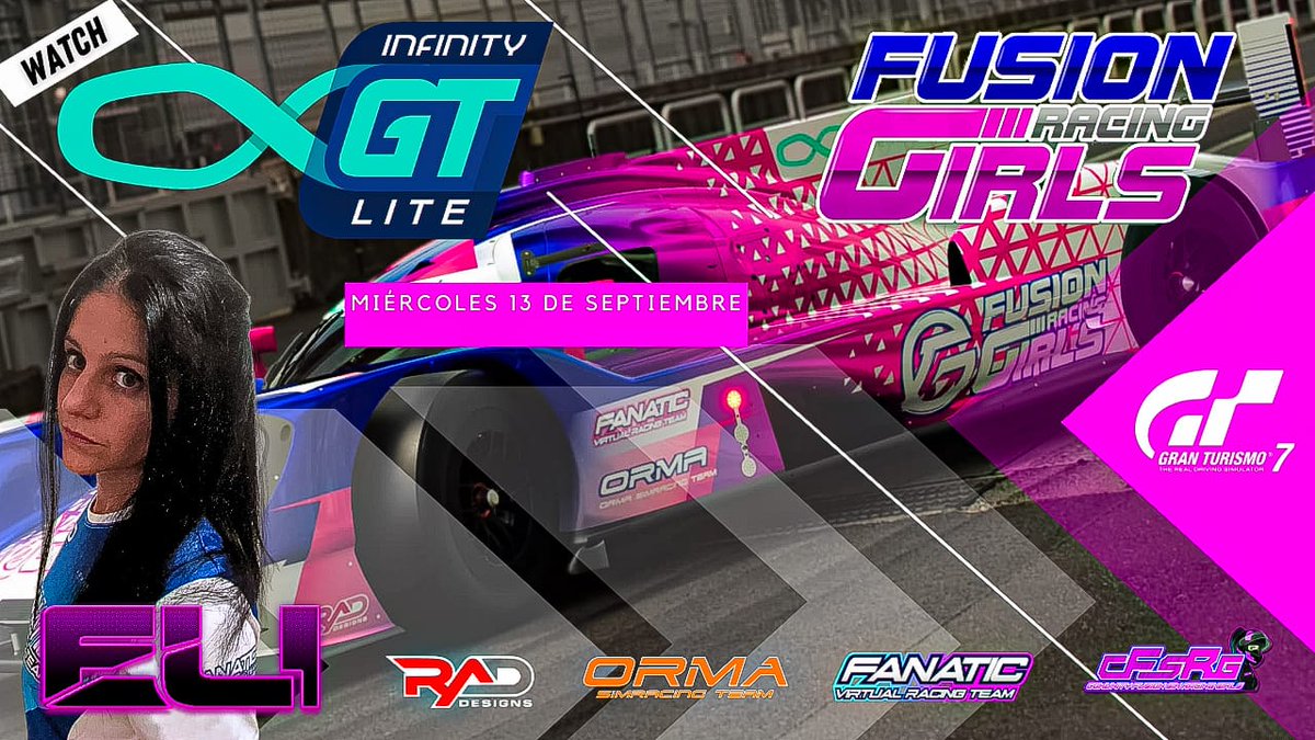 RacingFusion's tweet photo. Se viene RONDA 2 de @InfinityGSeries

@Mach25Gaming

📹 https://t.co/LiRMAZJbVN @AGarnata
21:30 🇪🇦
16:30 🇦🇷

Circuito: Kyoto Driving Park – Yamagiwa + Miyabi Inverso

🟣Piloto : @174_eli

🖌️🚗 @RadMad32

🟣Soporte
@Communityfrgirl
@FanaticVirtual 
@ORMAsimracing 
@fvrt_Rubinho https://t.co/sjzQTrBrgn