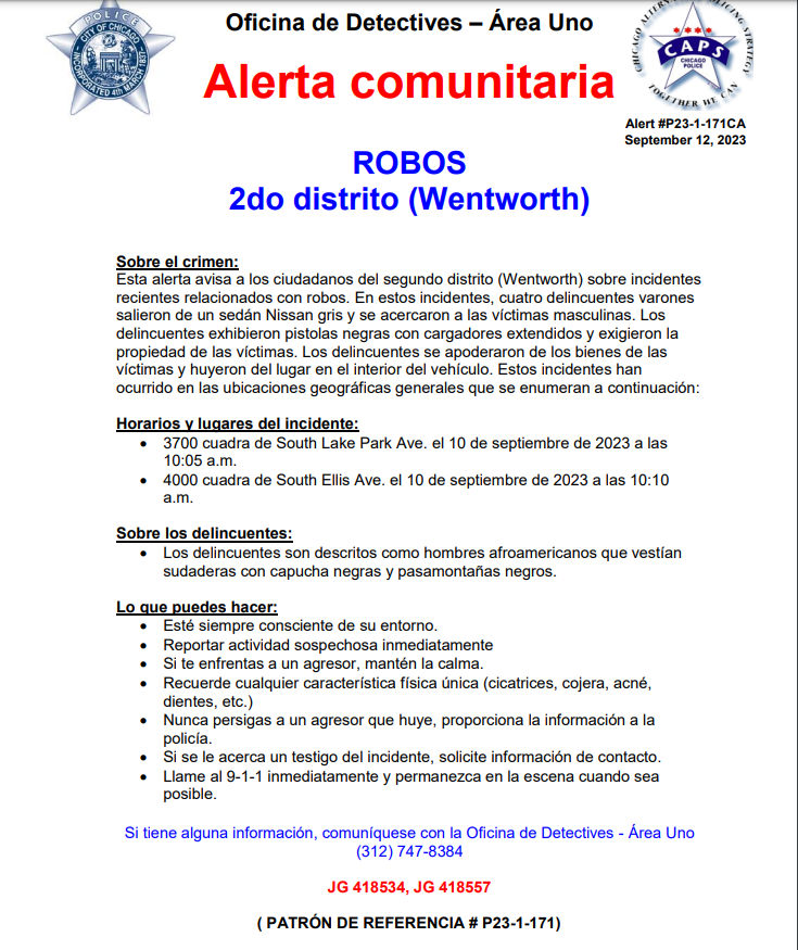 CPD Area One Detectives tweet media