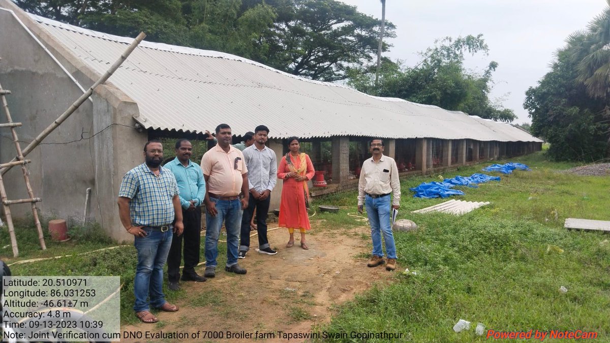 ovsacuttack's tweet photo. Joint verification of 7000 capacity Broiler farm of Tapaswini Swain, Salepur block under MKUY.@CMO_Odisha @Naveen_Odisha @MoSarkar5T @farddept @dahvsodisha @IPR_Odisha @VKPandiyan @rajaaswain @Vkpandianfancl1 @pranabpdas https://t.co/9sCKhIlTJ5