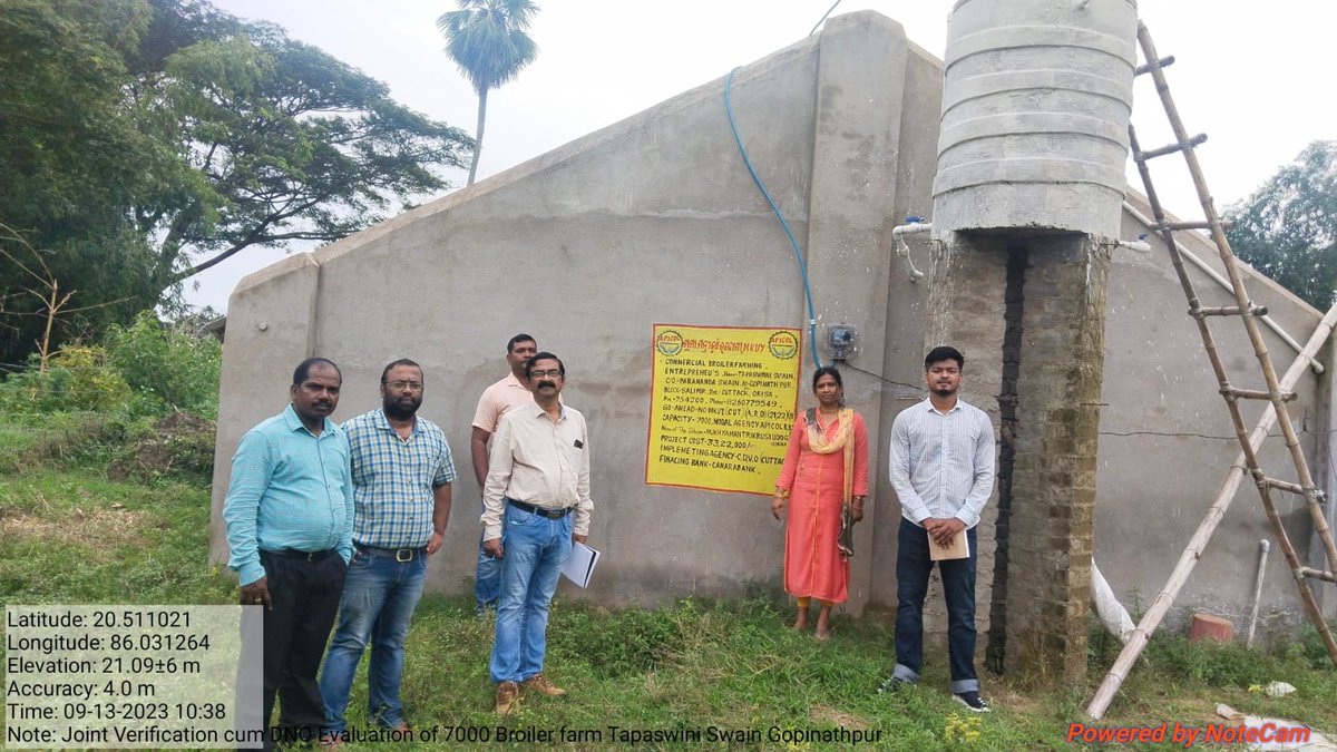 ovsacuttack's tweet photo. Joint verification of 7000 capacity Broiler farm of Tapaswini Swain, Salepur block under MKUY.@CMO_Odisha @Naveen_Odisha @MoSarkar5T @farddept @dahvsodisha @IPR_Odisha @VKPandiyan @rajaaswain @Vkpandianfancl1 @pranabpdas https://t.co/9sCKhIlTJ5