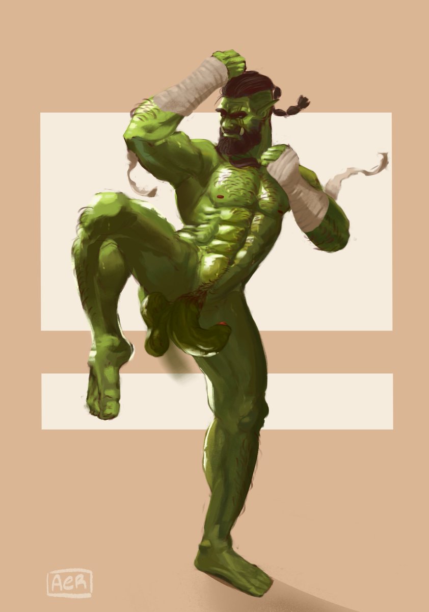 been wanting to draw my orc monk from bg3 so here’s him in all his glory ;3c