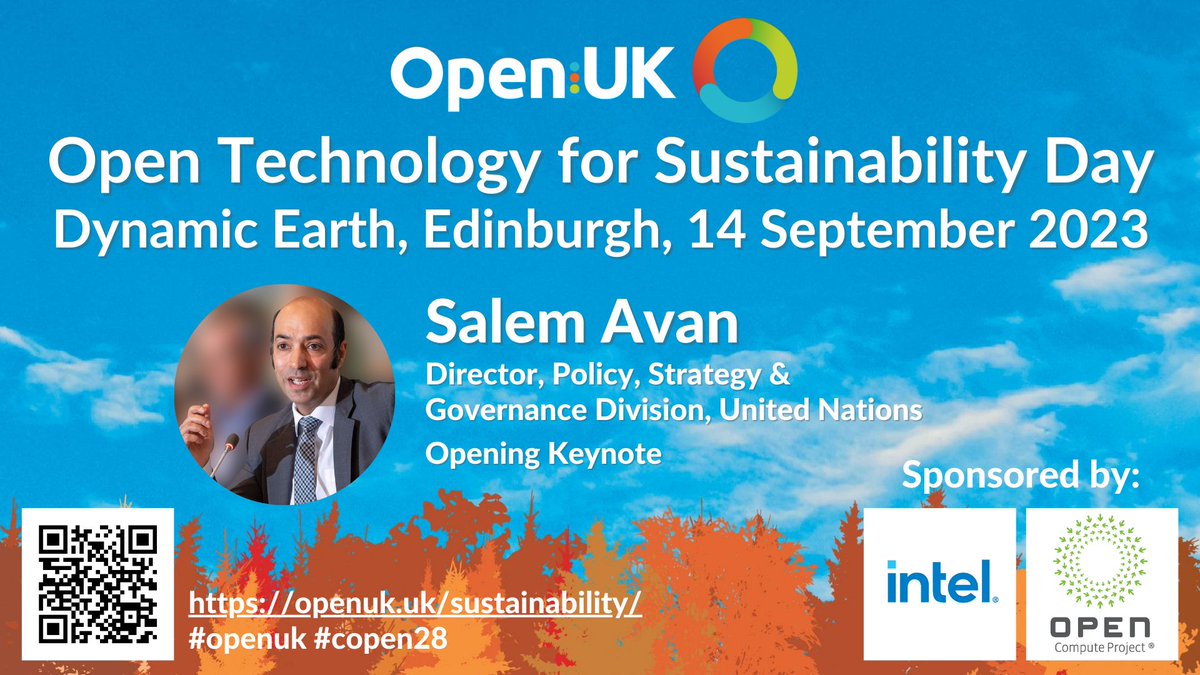 As the <a href="/UN/">United Nations</a> increasingly adopts technology to fulfill its mandates, I will join <a href="/openuk_uk/">OpenUK</a> for the #OpenTechnology for Sustainability Day in Edinburgh on 14 Sept as the opening keynote speaker. The focus will be on #DataCenters #EVCharing #GreenSoftware. Join us!
#OpenUK #Copen28