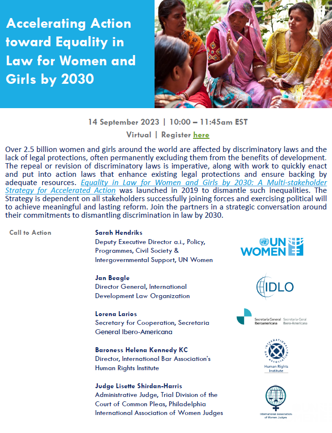 GirlsNotBrides's tweet photo. 🌟 Dive into a powerful discussion with our partners as we chart a path to eliminate discrimination in law by 2030!
Don't miss out – there's still time to register and be part of the change. Secure your spot now!
➡️Register here: https://t.co/gsNkz7Xbyf
#Equality2030 #Webinar https://t.co/W8MHDOV4xR