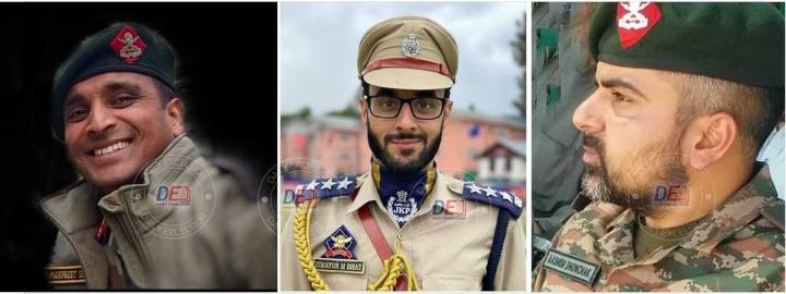 GPSadiwaraA's tweet image. #Heartwrenching
Three brave officers sacrificed their life in line of  duty.
Our heart goes out to their families who have lost their stars. 
#RIP 
#ColManpreetSingh
#MajorAshish
#DSPHamuyun Bhat
#MightyHeros. 🇮🇳 Salute you all.
you will remain live in our hearts  &amp;amp; Minds.