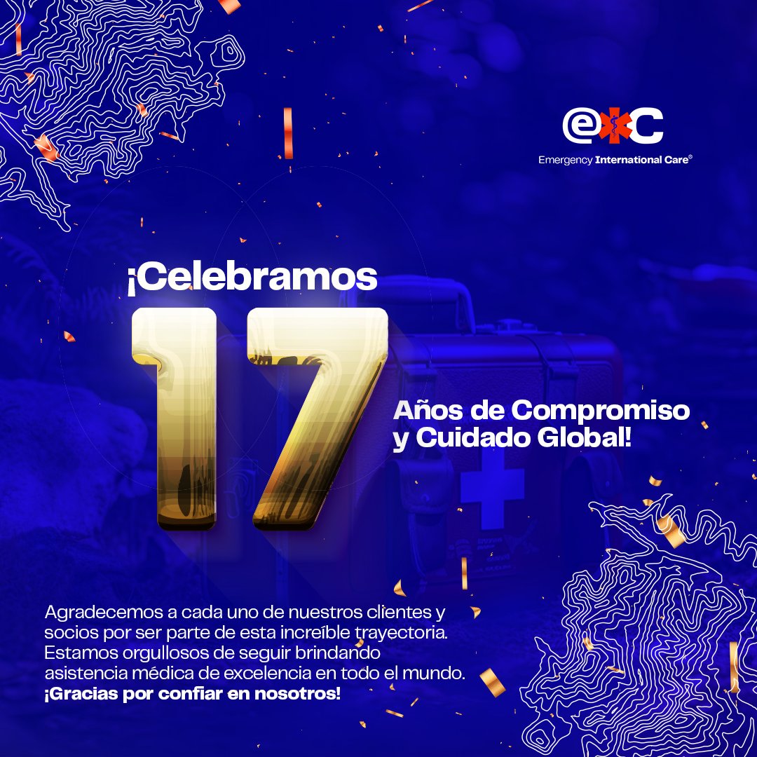 EMERGENCYCORP's tweet image. 17 años de dedicación y cuidado global. Gracias por ser parte de nuestra historia. Juntos, seguimos brindando asistencia médica de excelencia en todo el mundo. 🎉🌍