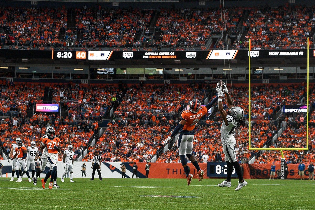 RespectMyCos's tweet photo. Anonymous Raiders player on Pat Surtain:

“He walked in our locker room &amp; walked right by me. And I’m like, what the hell is he coming in our locker room for? 

And he walked by me &amp; he tapped Davante Adams on the leg, and said, ‘Lace ’em up, it’s gonna be a long f–-king game.” https://t.co/1CUNvNCxbf