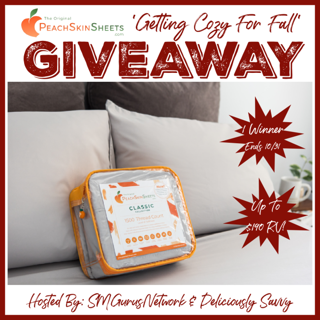 DeliciouslySavv's tweet image. 🙌NEW Giveaway Alert🙌Enter To Win The #PeachSkinSheets &apos;Getting Cozy For Fall&apos; #Giveaway! (1 Winner ~ Up To A $190 RV) Ends 10/31 @PeachSkinSheets🍑 #2023SMGNFallGiftGuide🍂

Enter Today &amp;amp; Good Luck
👉deliciouslysavvy.com/enter-to-win-t… via @deliciouslysavv