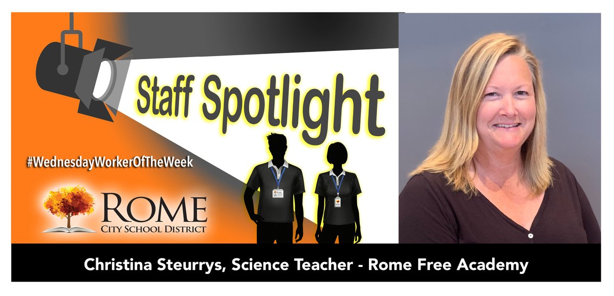 romecsd's tweet photo. Staff Spotlight for 9.13.23 – Christina Steurrys
Wednesday Worker of the Week is RFA Science Teacher, Christina Steurrys
https://t.co/DpXfp5uIVM

#CreatingSuccessfulFutures https://t.co/IvEqWQbYJe
