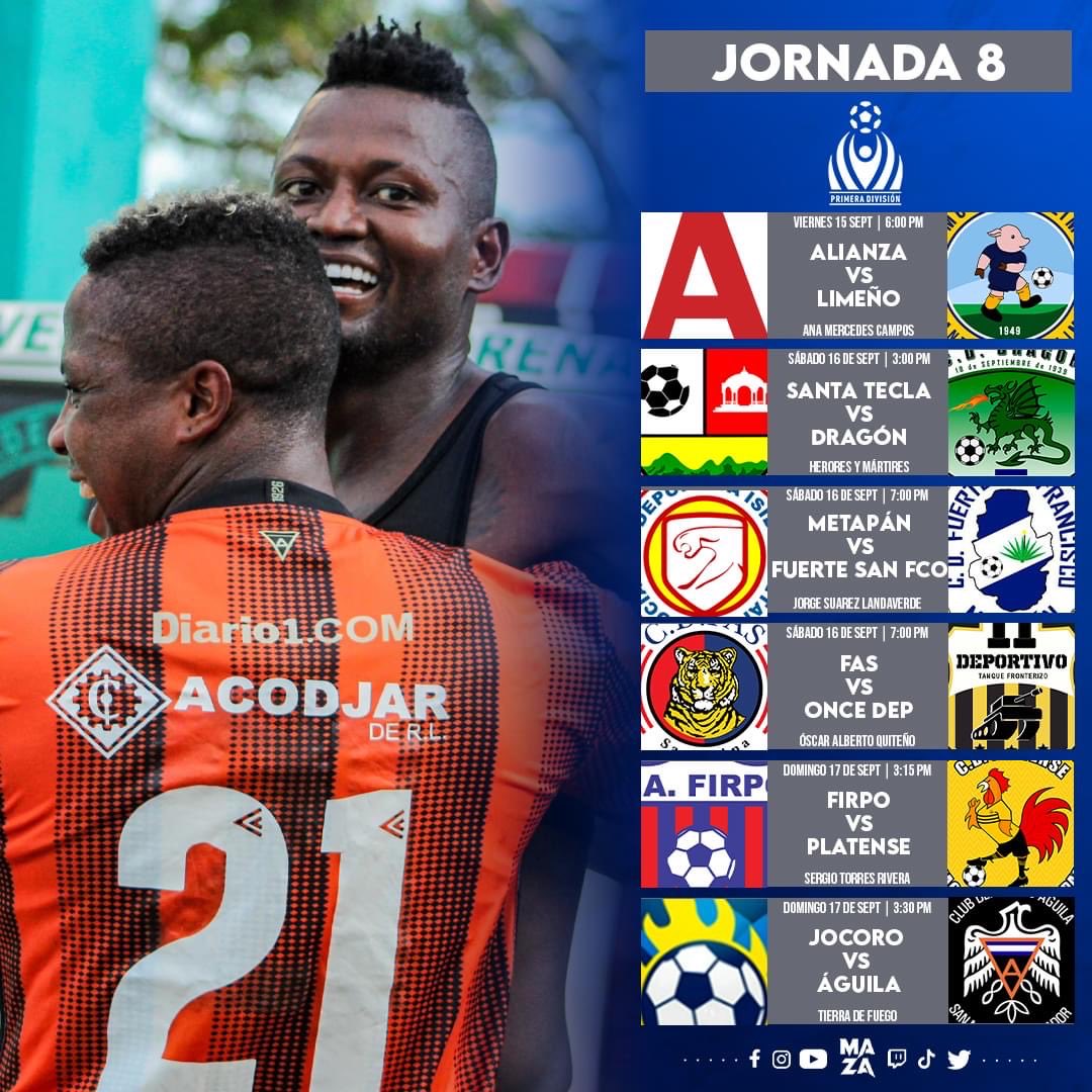 #Apertura2023 | horarios listos para la Jornada 8 
Se jugaran Viernes 15, Sábado 16 y Domingo 17