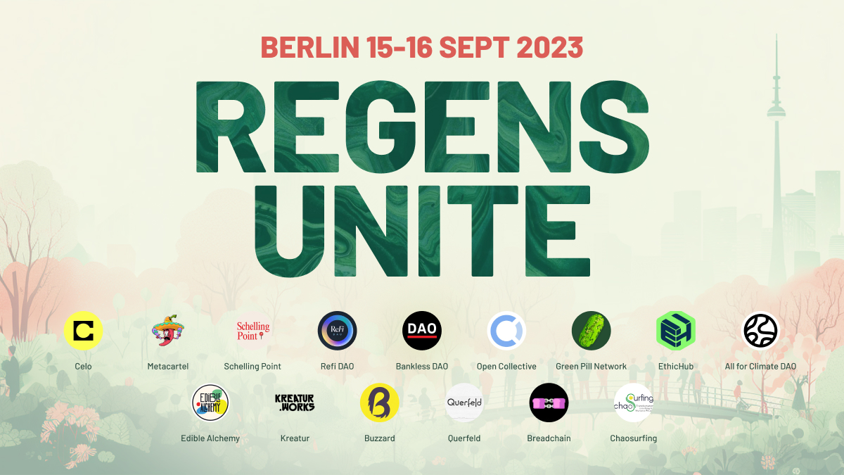 We’re so grateful for the support from our vibrant community of partners helping us to make Regens Unite Berlin happen!

Collaboration is key to building a regenerative future. We’re proud to foster the cross-pollination of learnings, ideas, &amp; positive impact together. 🤝