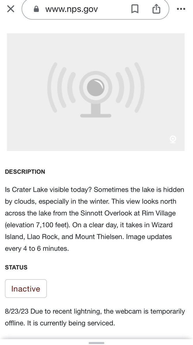 mazamasuper's tweet image. Just casually waiting for @CraterLakeNPS to fix my *amazing* webcam 😒 Can't let #WizardIsland's school photos be ruined, can we now? 📸 #TechnicalDifficulties