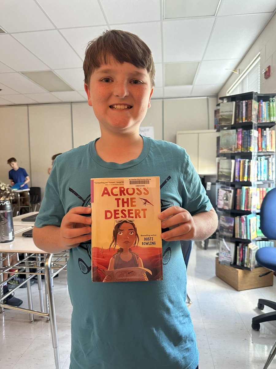 MrsJamesELA's tweet photo. @DustiBowling Shane finished Across the Desert and loved the ending! 🌵 https://t.co/rVOF1kizxM