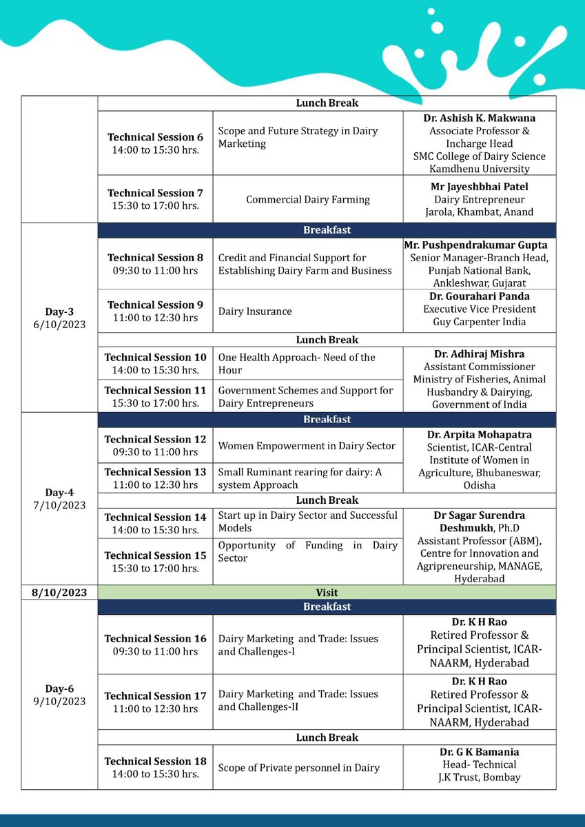 NahepCaast's tweet photo. Ten Day Training Program on “Dairy Business Management” is scheduled to be organized from 4th to 13th October, 2023

Registration Link : https://t.co/o8woRrnfoY https://t.co/op6DDg1ADs