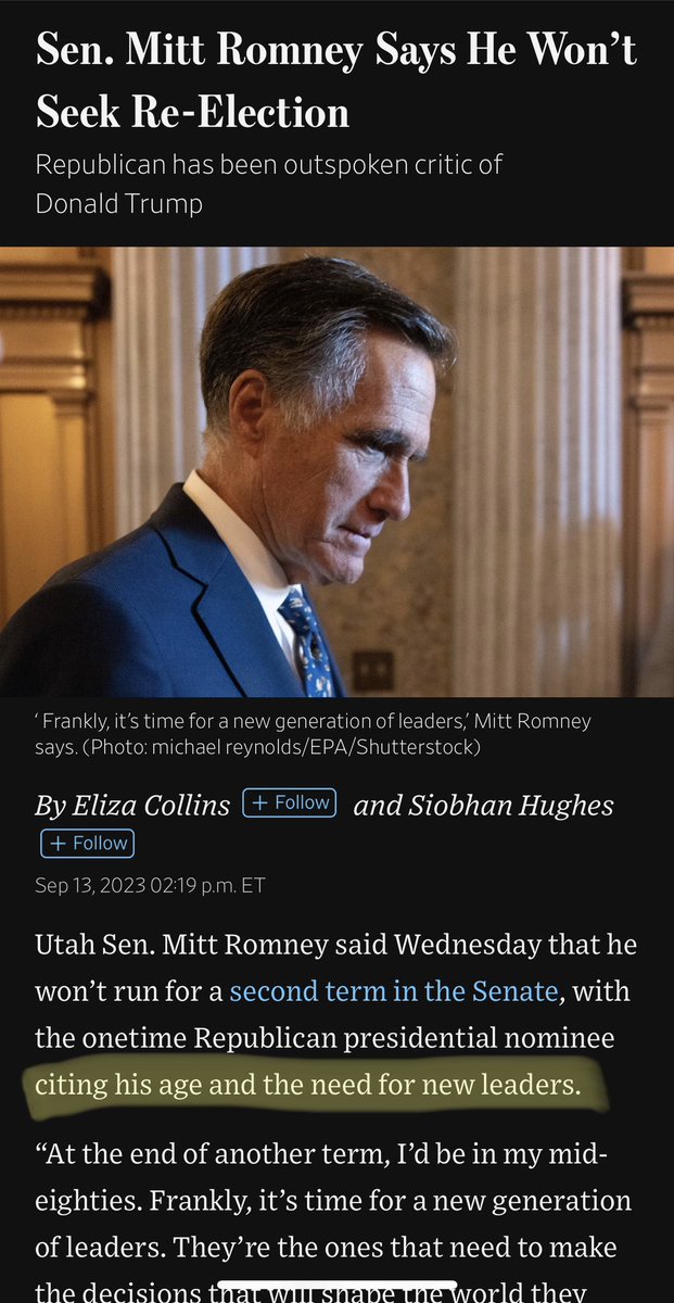 __DavidB's tweet image. 71 seems like a good age. 
-A year shy of RMD… 

Am I missing anyone ?
@elizacollins1 @siobhanehughes 

M. McConnell -81
D. Feinstein -90
B.Sanders -82
J. Manchin -76
C. Schumer -72
E. Warren -74
C. Grassley -89
D. Durbin -78
E. Markey -77
P. Murray -72
M. Hirono -75