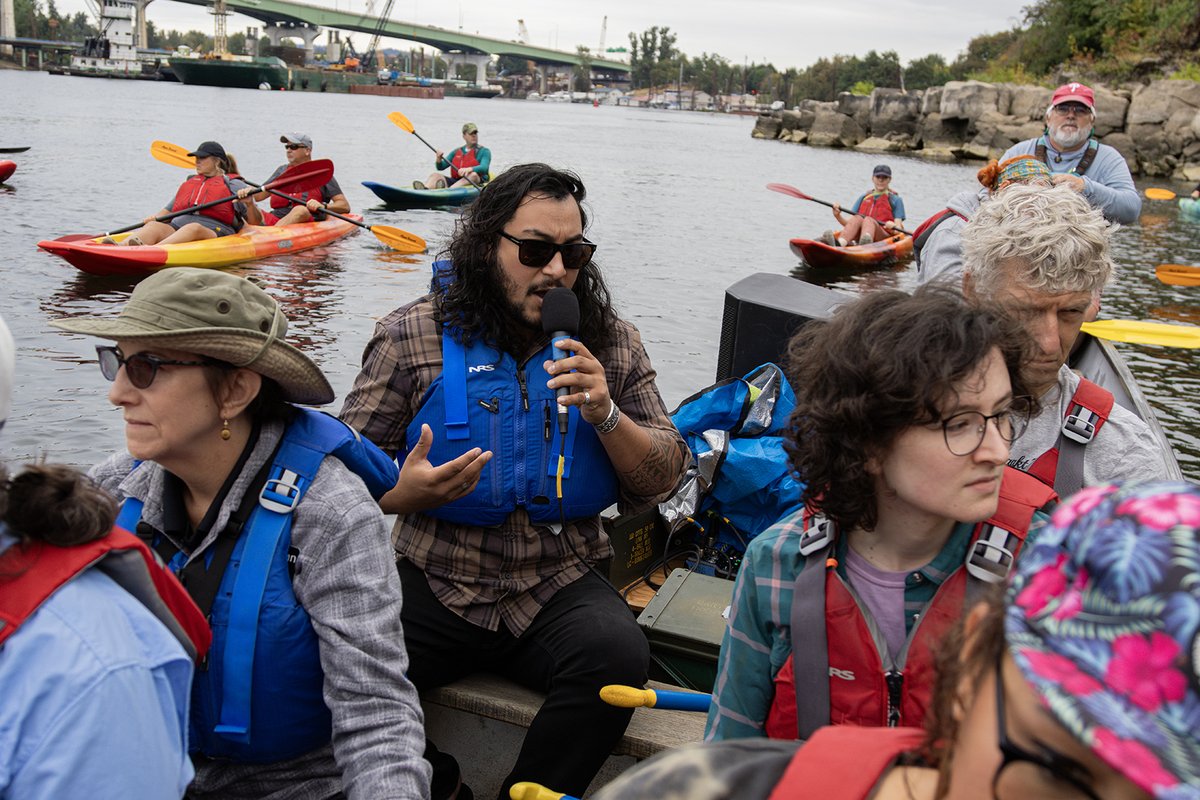 The summit was an unofficial part of a week-long #landtrust convention. Traditionally not Indigenous-led, land trusts often prioritize activities like #hiking while limiting Indigenous activities such as #hunting and #gathering.
