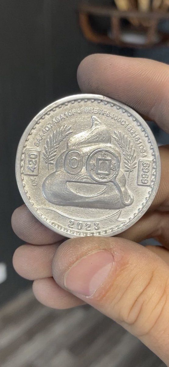 poocoineth's tweet image. $Dong master metal model cast. Metal craftsman is almost ready to produce the final gold-plated coins.