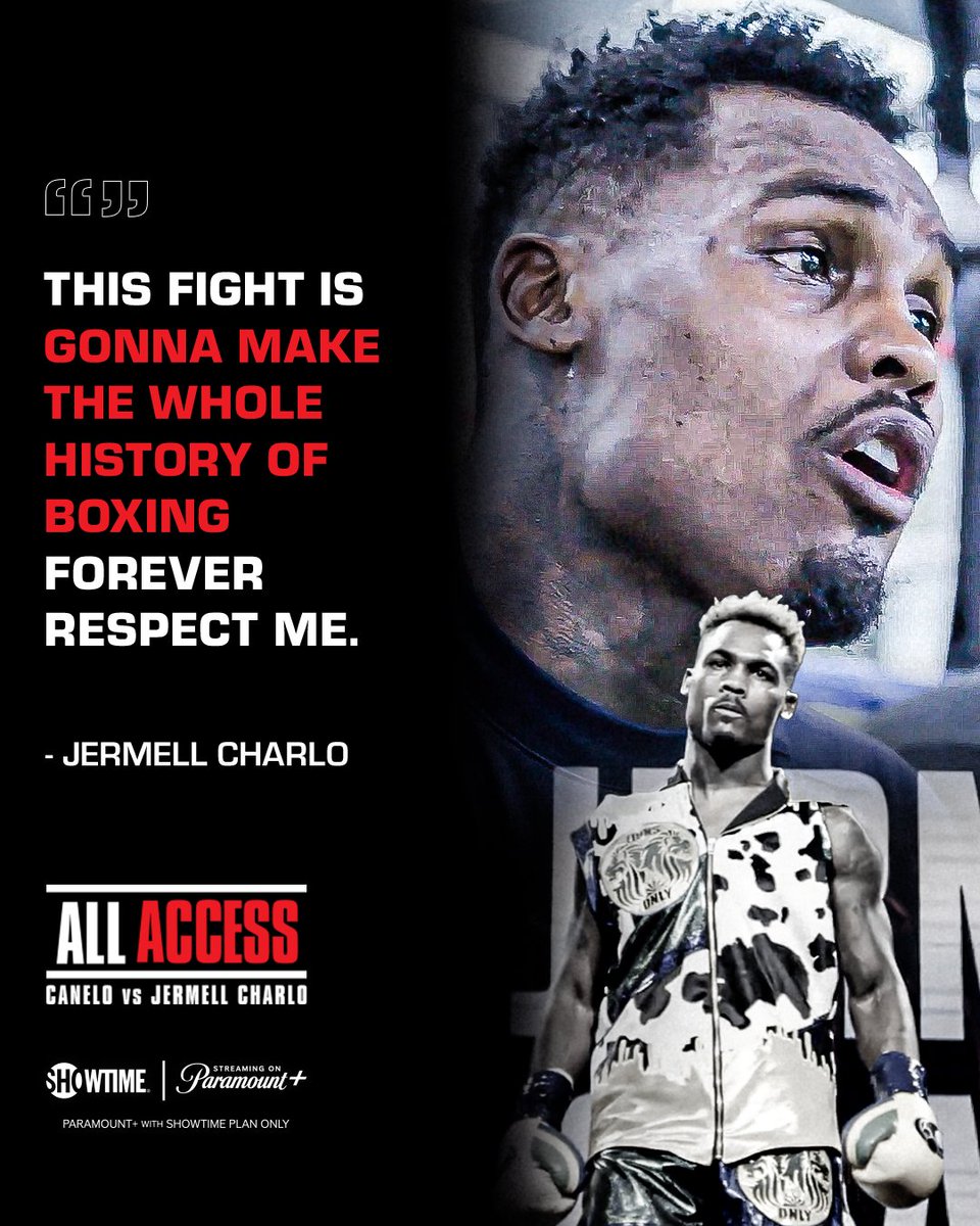 Respect 💯 @TwinCharlo Watch episode 1 of ALL ACCESS: #CaneloCharlo now on Paramount+ with @Showtime.