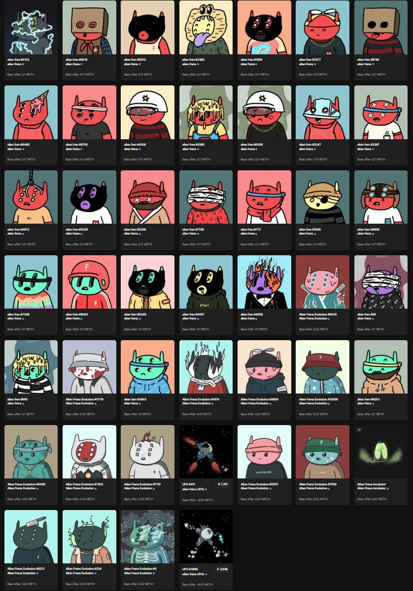 My feed is full of <a href="/alienfrens/">alien frens</a> today.

Had to bring my frens out ⚡