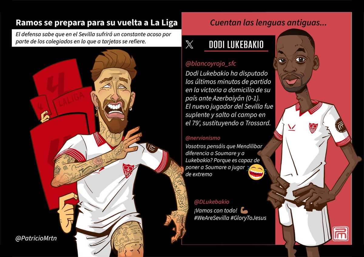 Un poquito de humor de la actualidad del Sevilla FC.
Hoy con Sergio Ramos y Lukebakio.