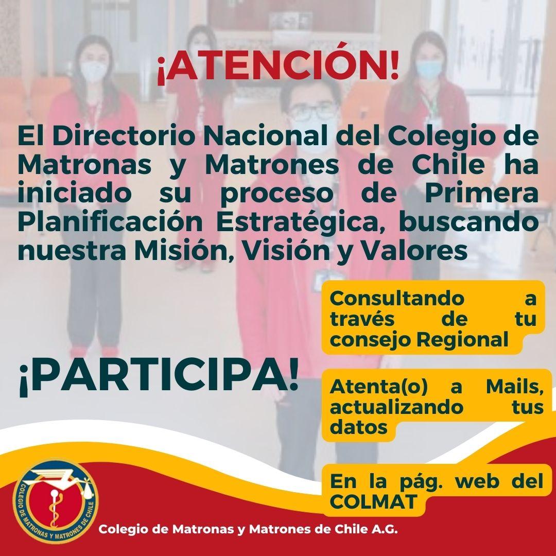 🔴¡Atención! Participa y junt@s definamos el norte de las acciones del Colegio de Matronas y Matronas de Chile 💪👏 #salud #chile #matronaschile#colegiodematronas