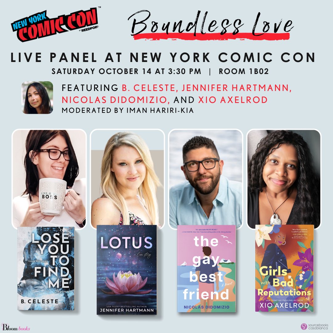 NYC friends and readers! I’m so excited to speak and sign with this iconic group of authors next month at THEEE Comic Con. I’d love to see you if you’ll be there on Saturday! 🕺