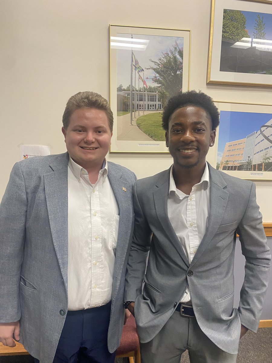 I attended my first meeting as Co-Director of Government Affairs for @USM_SC learning how we can best work together for Maryland’s Higher Education System. I’m excited to be serving with fellow @AnneArundelCC alum USM Student Regent @JosiahParker_!
