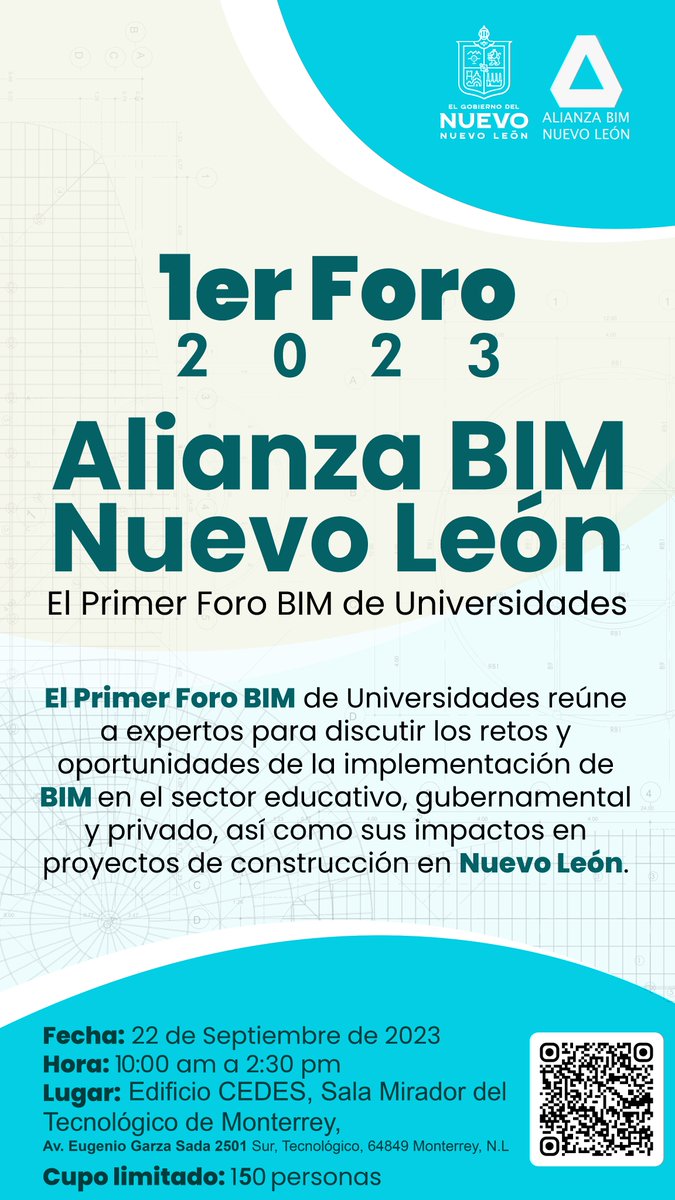 mx_bim's tweet photo. Alianza BIM Nuevo León invita al primer foro BIM de universidades, con expertos para discutir los retos y oportunidades de la implementación de BIM en el sector educativo, gubernamental y privado, así como sus impactos 
Registro 👉  https://t.co/TJdQKPAi9R https://t.co/So3aCEsMqg