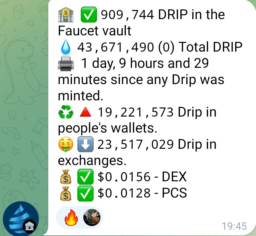 Almost 1 MILLION $DRIP back in the vault...💧👀📈