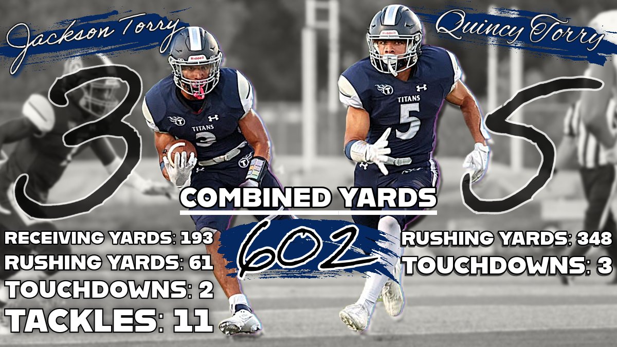 The Torry brothers have been nothing short of outstanding so far this season for the Titans. As they look to go 4-0 and defeat Staley this week, we look at their combined numbers of both HOME games! #TFOD