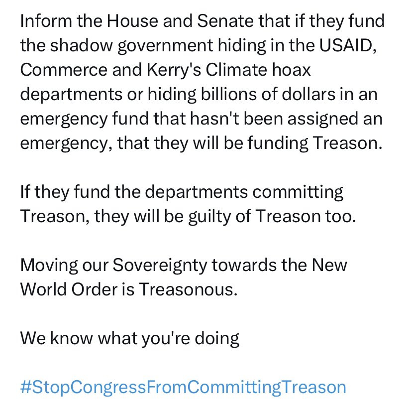 PamelaW34753362's tweet photo. #StopCongressFromCommittingTreason https://t.co/7yGIjwgLHB