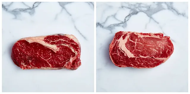 Can you identify the grass-fed v. grain-fed steak?
