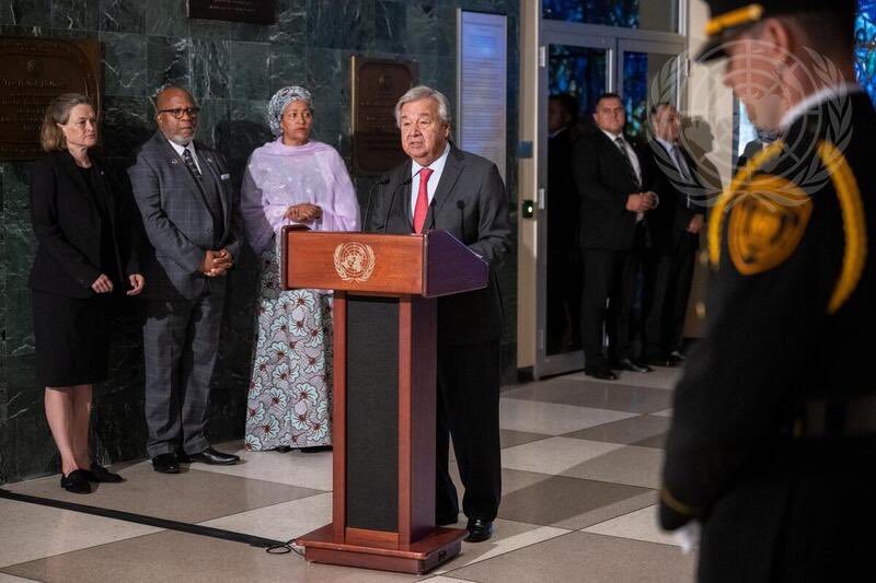 Today the <a href="/UN/">United Nations</a> 🇺🇳 commemorated the 62nd Anniversary of the Death of Former Secretary-General #DagHammarskjöld 🕊

Watch the ceremony, with remarks from Secretary-General <a href="/antonioguterres/">António Guterres</a> and 🇸🇪 Ambassador <a href="/charlottaschly/">charlotta schlyter</a>, below ⬇️ 
media.un.org/en/asset/k15/k…

📷: <a href="/UN_Photo/">United Nations Photo</a>
