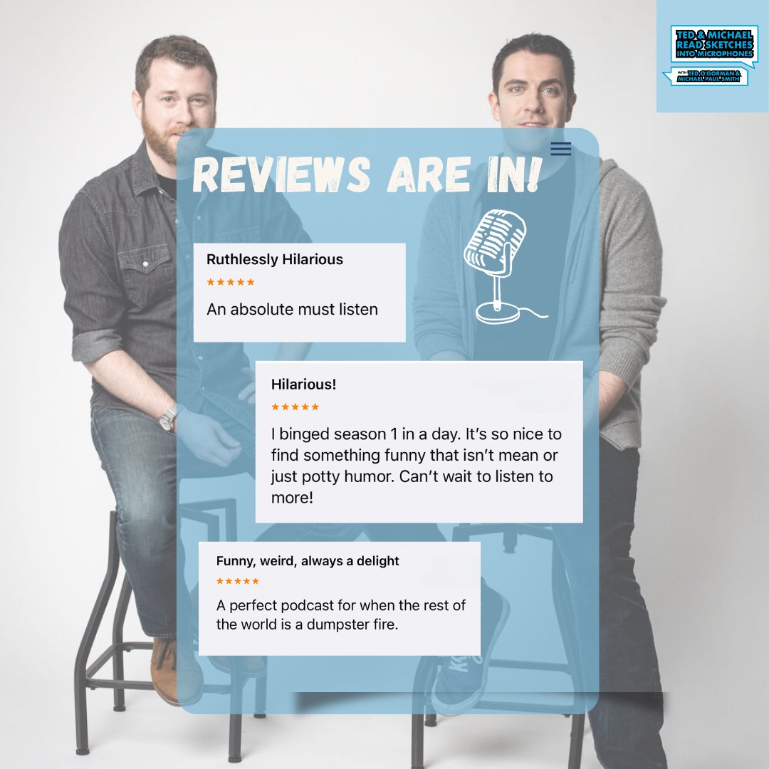 Ted And Michael Read Sketches Into Microphones tweet media