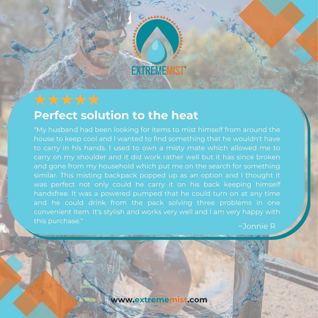 ExtremeMistPCS's tweet image. Our misting backpack just received a glowing review from one of our awesome customers:  Thanks, Jonnie, for the fantastic feedback!
#mistingbackpack #coolingbackpack #customerfeedback #customerreview #5starreview