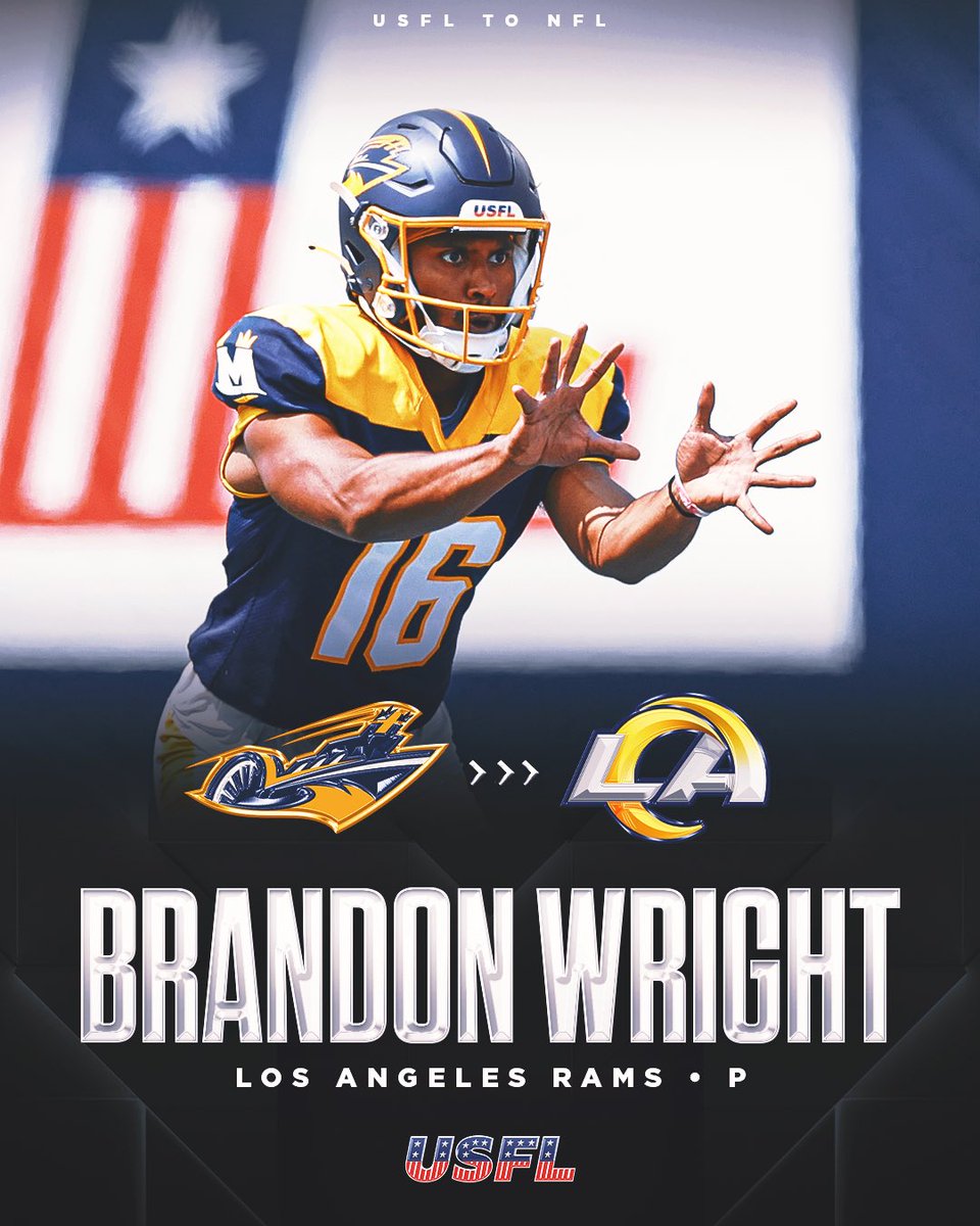 The <a href="/RamsNFL/">Los Angeles Rams</a> have signed former <a href="/USFLShowboats/">Memphis Showboats</a> <a href="/earl_punts/">Brandon Wright</a> to their practice squad 👏🤩