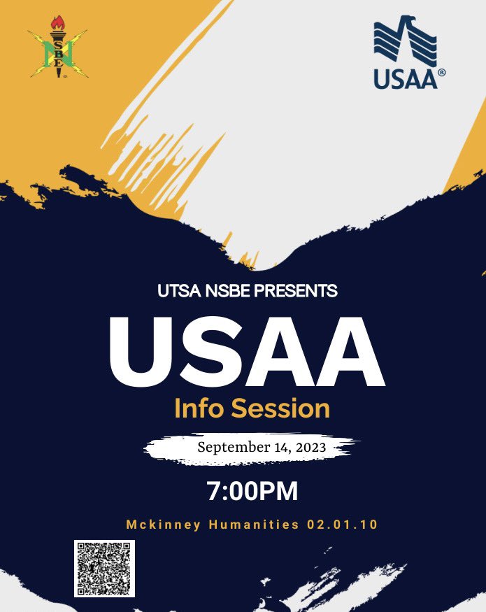 PSA: LOCATION CHANGE‼️

Hey everyone! We will be having our 2nd General Body Meeting tomorrow Thursday September 14, 2023 at 7:00PM in the Mckinney Humanities 02.01.10!

We are privileged to have our first company of the semester USAA come out for an Info Session! Don’t miss out!
