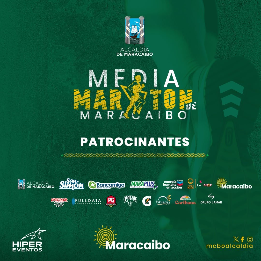 𝗨́𝗟𝗧𝗜𝗠𝗢 DÍA PARA INSCRIBIRTE. ¡Quedan 4 días para la #MediaMaratónMcbo2023! 🏃🏻‍♀️🏃🏽

Si deseas participar en la experiencia de cruzar el Puente General Rafael Urdaneta este 17 de septiembre ingresa al siguiente enlace y formaliza tu inscripción

🔗: hipereventos.com