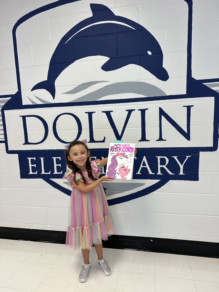 Thank you <a href="/culbertsonj17/">Dolvin Media Center</a>  &amp; Mrs. Berkovich for a fantastic #scolastic book fair! 

We have one happy girl 🦄🐱📖🩷#dolvincredible <a href="/DolvinES/">Dolvin ES</a>
