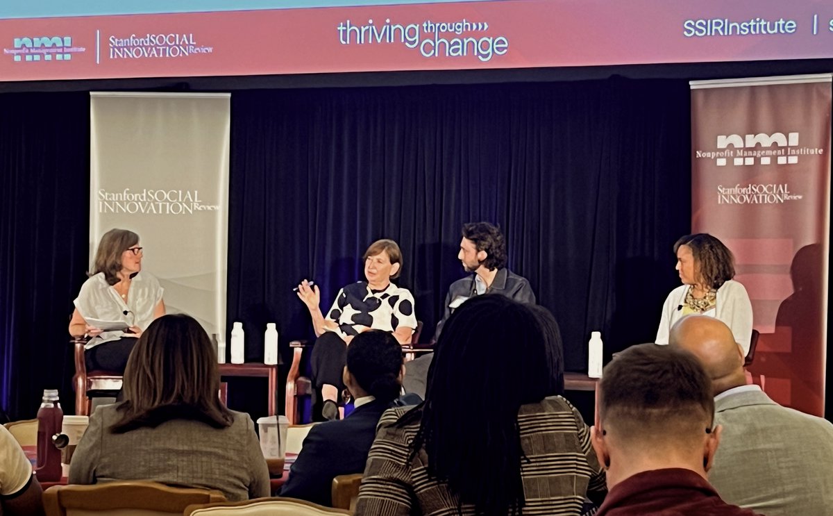 Equity, Inclusion, and Equitable Enterprise were key points at Stanford Social Innovation Review’s 2023 Nonprofit Management Institute, “Thriving Through Change,” where <a href="/mgorbis/">marina gorbis @mgorbis .bsky.social</a> had the pleasure of joining the stage with @banksbenitez, @bellabarbara and <a href="/_jlynnswa/">Jennifer Njuguna</a>. #SSIRInstitute