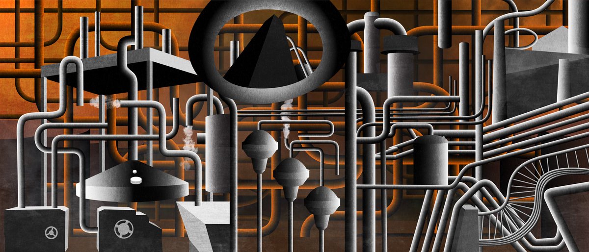 derekcdesign's tweet photo. @dimension20show finale of #Mentopolis tonight!! wanted to share some of the projections @rubertdubert and I made, love how stylized and textured everything was! remembering fondly slowly losing my mind repeating "tubes tubes tubes" as I drew every single one 🧠 https://t.co/4vJ2iMMe61