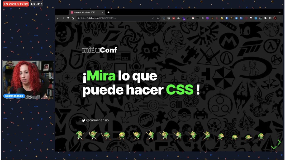 midudev's tweet image. ¡El futuro de la Programación Web y de CSS!
Carmen Ansio te va a volar la cabeza con esto.

Animación con scroll + videojuegos Nintendo.
twitch.tv/midudev